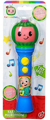 CoComelon Karaoke Microphone - The CocoMelon Toy Microphone Includes Built-In Music From The Popular YouTube Channel.