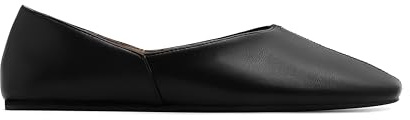 OMLISHZTY Women Studded Suede Ballet Flats Round Toe Slip on Leather Flats Comfortable Dress Casual Walking Flat Shoes