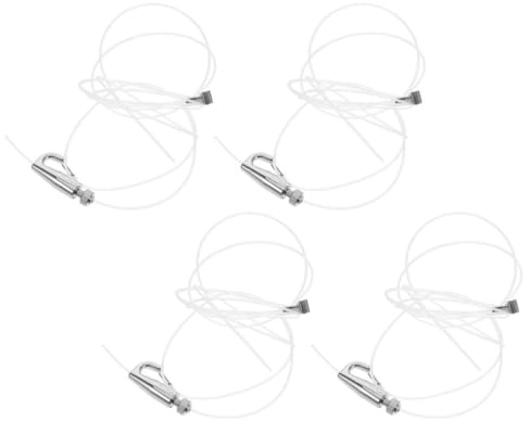 JECOMPRIS 4 ensembles Kit de Suspension pour Tableaux Inox et Nylon Système Réglable avec Crochets Robustes pour Photos Miroirs et Décorations Murales Installation Rapide pour Maison et