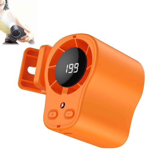 Climatiseur avec clip pour voiture, portable, rechargeable par USB, mini ventilateurs de refroidissement personnels de poche, 2026 avec écran LED, rotation à 360°, 199 vitesses réglables pour le