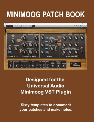 UA Minimoog VST Blank Patch Sheets Notebook: 60 Full-page Templates - 8.5x11 Edition