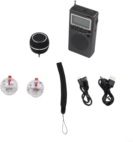 Kit d'investigation paranormal avec radio et boules à capteur LED, équipement de chasse haute sensibilité pour intérieur et extérieur, lot de 4 ou 6 pièces (4 pièces)