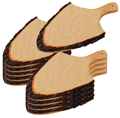10er SET KESPER Rinden-Servierbrett 61205 aus Erlenholz/Vesperbrett/Brotzeitbrett