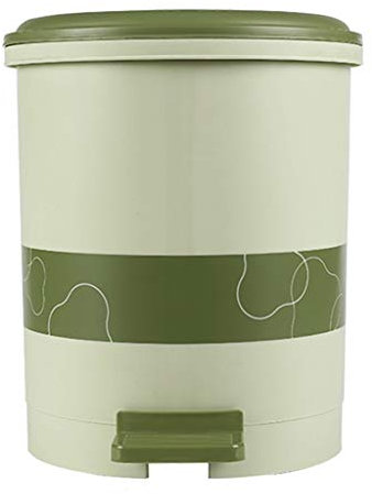Liushop Einbau-Abfallsammler Haushaltsplastik mit Deckel Mülleimer Independent Liner Badezimmer Wohnzimmer Verdickter Mülleimer Abfall- und Recyclingsystemkasten (Color : Green, Größe : M -9.6L)