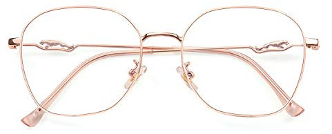 SaNgaiMEi Lunettes Bleues Lunette de Lecture Anti-Blu-Ray Lunettes Gaming Lunettes pour Hommes et Femmes Anti-Reflets Cadre Carré Anti Uv Lumiere Bleue Lunettes (Or)