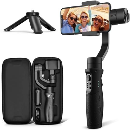 hohem iSteady Mobile Plus, estabilizador de cardán para teléfono Inteligente de 3 Ejes para iPhone 15 Pro MAX/Samsung/Huawei, lapso de Tiempo, Equilibrio rápido, cardán portátil para Vlog Youtuber