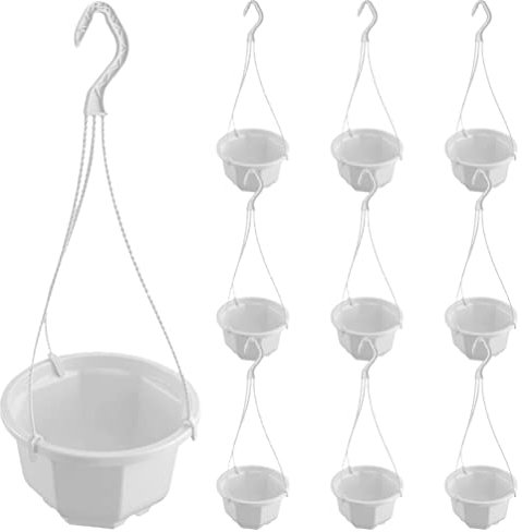 Yardwe 10 Ensembles Pot De Chlorophytum Panier Suspendu Pots De Fleurs Suspendus Porte-orchidée Suspendu Porte-Plante Suspendu Vertical Blanche Plastique Racine De Contrôle du Pot