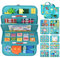 Busy Board Montessori Spielzeug Ab 3 4 5 6 Jahre Junge Mädchen Geschenk Activity Board Baby Sensorik Spielzeug Motorikspielzeug 5-Schichten Quiet Book Motorikbrett für Kleinkinder Flugzeug Auto