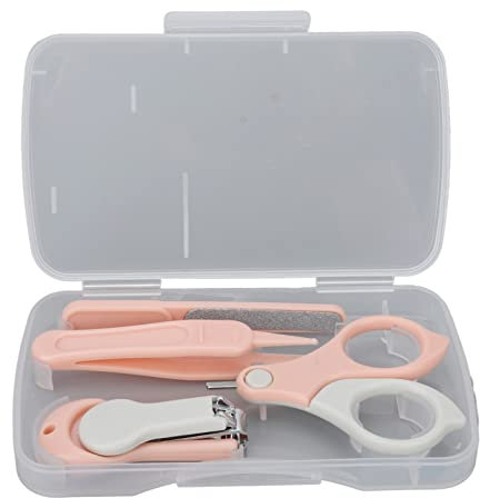NSXAYIWE Nagelwerkzeug-Set, Baby-Nagelknipser, Professionelles Pediküre-Werkzeug-Set, Edelstahl, Maniküre-Set, Maniküre-Schere, Pflege-Werkzeug-Set Für Kinder Und Kleinkinder(Rosa)