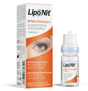 Liponit befeuchtende Augentropfen mit 0,1% Hyaluron - Augenlinderung 10 ml