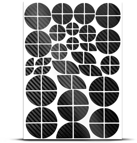 Emblem Corners Stickers Compatible with BMW Emblem Self-Adhesive Car Sticker Waterproof Motorcycle Accessories 86 Piece Film Black Mat/Gloss and Silver D 57 K (Carbon)