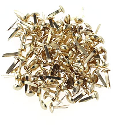 STOBOK 100 Stück Kleiner Brads Rundstifte Metall Pastellfarben 5,5x11mm Für Scrapbooking Basteln Fotos Handmade