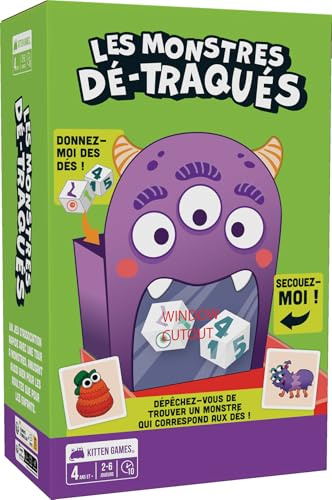 Asmodee - Les Monstres Dé-Traqués - Exploding Kittens - Jeux de société - Jeu de rapidité et d’Observation - Dès 4 Ans - Enfants et Famille - 2 à 6 Joueurs - 10 Min - Version Française