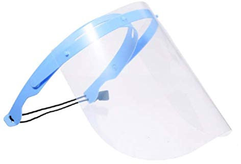 Pjp Electronics Adjustable Transparent Face Shield Visor, Breathable Anti-Fog Cover (10 Visors+ 1 Frame)