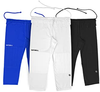 Sanabul Model Zero BJJ Gi Pants Only IBJJF Approved Jiu-Jitsu Martial Arts Pants - White/Black, A0