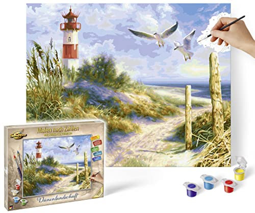 Schipper 609130884 Malen nach Zahlen – Dünenlandschaft - Bilder malen für Erwachsene, inklusive Pinsel und Acrylfarben, 40 x 50 cm
