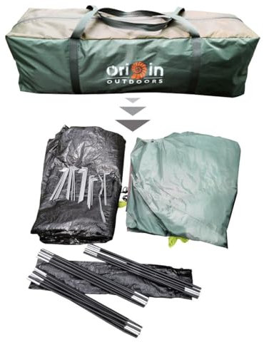 Origin Outdoors Unisex – Erwachsene Hyggelig Zelt, Olive, 4 Person