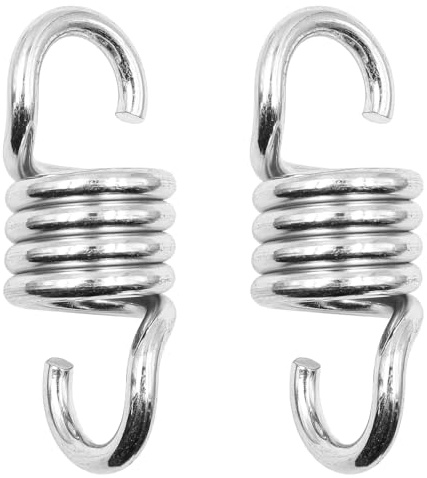 ZONADAH Paquete de 2 muelles de hamaca, 7 mm, resorte de extensión de acero galvanizado endurecido para colgar sillas de hamaca y columpios de porche (capacidad de carga 500 kg)