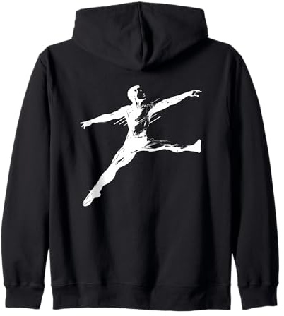 Male Ballet Dancer Sketch for Boys Zip Hoodie