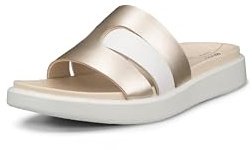 ECCO Women's Flowt Oasis Slide Sandal, White/Pure White Gold, 5/5.5 UK