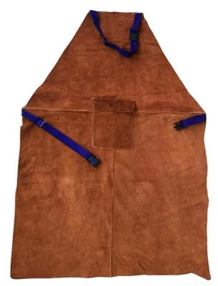 Delantal de Soldador, Prenda Antillamas, Chaqueta de Soldador, Cierre de Hebilla, Ropa Protectora Multifuncional para Soldador, Delantal de Trabajo Pa, 70cmx100cm Marrón, universal