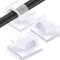 60PCS Outdoor Light Hooks with Adhesive Backing White Self-Adhesive Cable Management Clips Wire Organizer Fairy Light Small Command Hooks Suitable for Office Home Wall Hanging Decorations