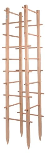 UNUS Tour en bois naturel de 150 cm de haut, résistant aux intempéries, pour plantes grimpantes, jardin et serre, montage facile