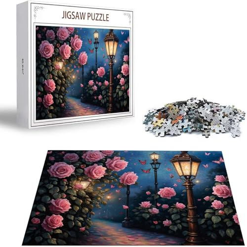 Pussel 2 000 delar, Rose Pussel, vuxna, träpussel för vuxna, pusselmattor, flerfärgade träpussel, klassiskt pussellampa trä pussel, skicklighetsspel för hela familjen, dekor S-302