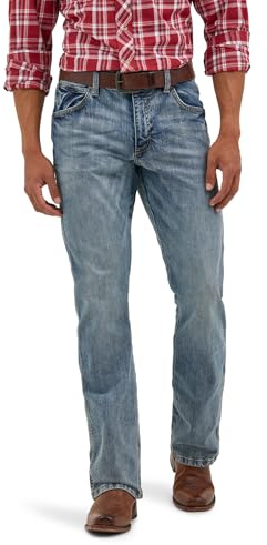 Wrangler herr retro slim fit bootcut byxor jeans, Greeley, 36W / 34L