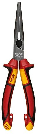 Milwaukee 932464564 VDE - Alicates de punta redonda (205 mm), color rojo