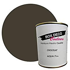 BOX DECO COLORES Pintura de pared acrílica con aspecto mate Aqua Deco - 750 ml, marrón Chocolate