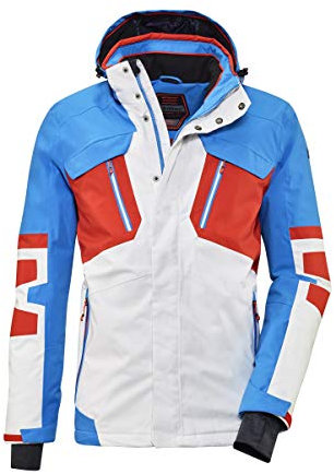 Killtec Herren Skijacke Savognin MN Ski Jckt A, Farbe:vaporgrau/orange/himmelblau, Größe:L