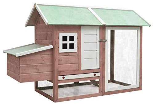 Tidyard Trädgårdshönshus för höns hönshus massivt trä tall och gran bur bur för utomhus kycklingar 170x81x110cm
