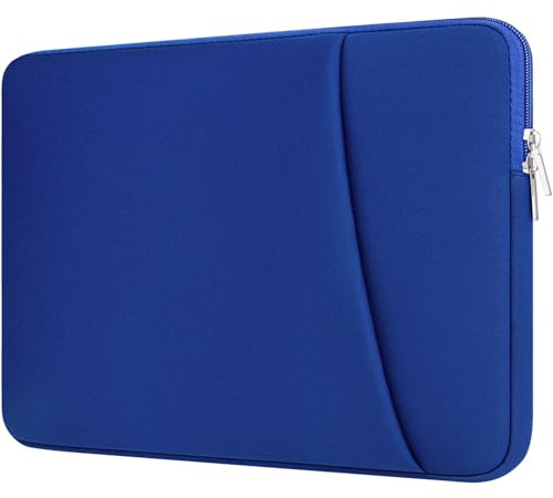 HEDUGO Laptop Sleeve Case with Zipper Accessory Pocket Compatible with 13 to 14 inches MacBook Air/Pro Padded Computer Pouch Cover Shockproof Protective for 13” to 14” Laptop/Chromebook/Tablet,Blue