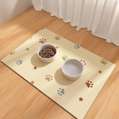 Tappetino assorbente per cani 40 x 60cm, tappetino assorbente per ciotola d'acqua per cani, tappetino in gomma per cibo per animali domestici, tappetini per alimenti per animali domestici pe
