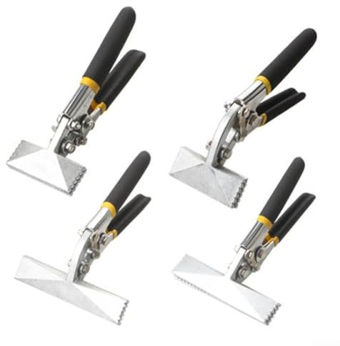 Pinze per piegare lamiera, con ganascia larga, dritta, con impugnatura antiscivolo, in acciaio al cromo vanadio, per un facile trasporto e una lunga durata (A)