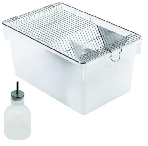Rotulark Lab Mouse Cage, Laboratory Rat Rodent Breeding Cage Cage, Small Animal Cage, Mouse Breeding & Weaning Cage (L)