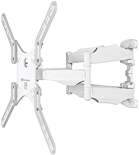 ONKRON TV Wandhalterung schwenkbar für 37-70 Zoll TVs bis 36,4 kg - Universal TV Wandhalterung ausziehbar & neigbar 100x100-400x400 VESA TV Halterung/Schwenkarm Fernseher Aufhängung Weiß M5-W