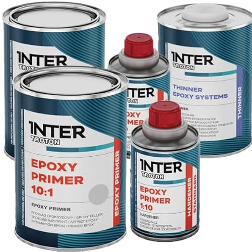 Troton 2 x EPOXY-grundfärg 10:1 primer 2K epoxiID 1,1 kg + 1 x skydd 1 l