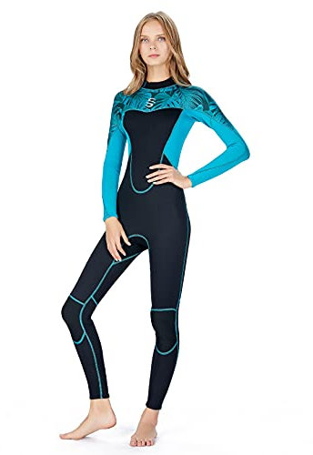 PAWHITS Damen Neoprenanzug 2mm Neopren Ganzkörperanzüge Langarm Zum Tauchen Schwimmen Surfen Schnorcheln