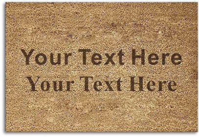 howson london Personalised Door Mat Custom 400 x 600mm Door Mats Christmas Door Mat Indoor Funny Coir Doormat Inside Customised Floormat Home Decoration Welcome House Office Floor Mat (Design 02)