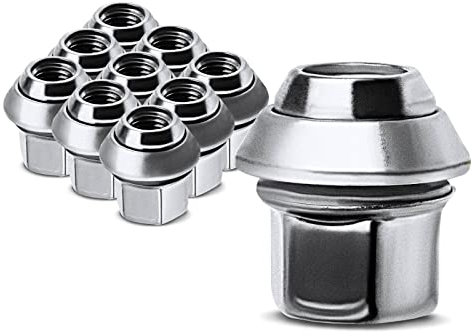 Frankberg 10x Radmutter Vorne Hinten Kompatibel mit C-Max Capri III Cougar Escort Fiesta Focus Fusion Granada KA Mondeo Scorpio Sierra Transit 1981-2021 31329645