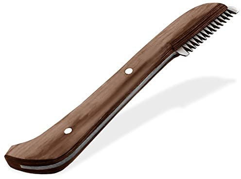 Trimmmesser für Hunde Katzen mit langer Zahnung für Rechtshänder Fellmesser Kleine Ausführung Hundefell Unterwolle Kamm Edelstahl Messer für Tiere Markenqualität für Langhaar und Kurzhaar