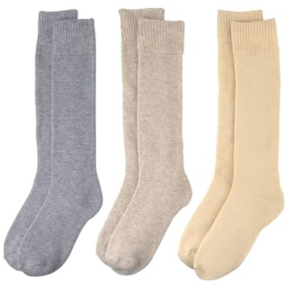 GWAWG 3 par Wellington Boot Strumpor för kvinnor Den Original Wellington Wellie Sock UK storlek 4-8 (Knähöga strumpor), 3 olika färger, 37-42 EU