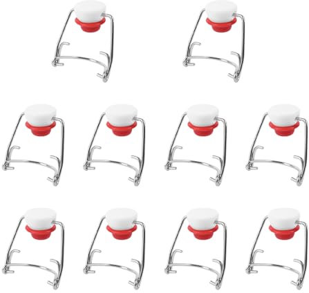 VOANZO 10 pezzi Tappi a leva per bottiglie Tappo a scatto per bottiglie con guarnizione in silicone per birra, vino e bevande