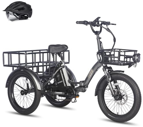 Fafrees F20 Mate E-Bike Triciclo Bicicleta eléctrica 180 kg para adultos [Oficial] Ebike Fatbike 20 pulgadas, bicicleta eléctrica de 3 ruedas, triciclo eléctrico para mujer y hombre, 65 N.m, bicicleta