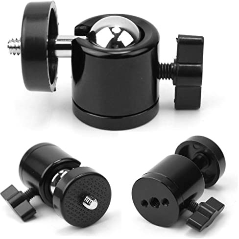 YOSADIER Treppiede Mini Testa Sfera Attacco Filettato Base Altezza Carico Max Movimento Materiale Plastica e Metallo Colore Nero