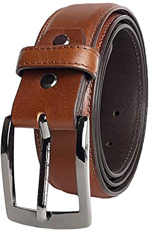 STILORD 'Dean' Cintura Elegante Uomo Pelle Vintage Cintura da Lavoro Business Belt per Abito o Jeans Fibbia Accorciabile in Cuoio da 34 mm, Colore:cognac-marrone, dimensione:120