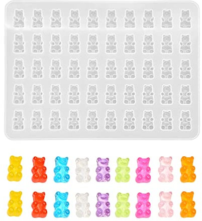 Nifocc Molde de fundición de osito de goma en silicona 3D, resina epoxi resín