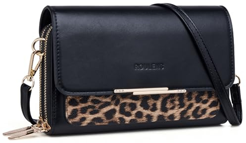 Roulens Klein Handy Umhängetasche,Damen Kleine Umhängetasche, Veganes Leder Crossbody Schultertasche Reisepass Handytasche mit Kartenschlitz Verstellbar Abnehmbar Schultergurt